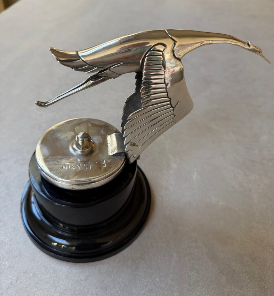 Rare François Bazin Hispano-Suiza Flying Stork Mascot, c. 1920s